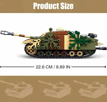 BZDA Militare Technic Rezervor Blocuri Armă de Război Set Carul Creator WW2 Soldați Model Cărămizi Jucarii Copii Baietii Cadou de ziua de nastere