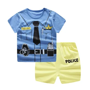 Băieți copii Haine Seturi de Primăvară-Vară de Moda de petrecere a timpului Liber Leu tricou +pantaloni Scurți de Plajă Copil Nou-născut Fete Haine Copii Costum Bebes