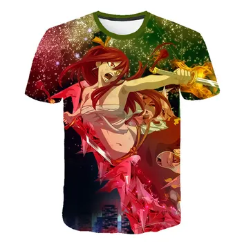 Băieți Fete Anime Fairy Tail Natsu Dragneel Lucy Heartfilia Erza Scarlet Copii Casual Cu Maneci Scurte T-Shirt Tee Tricou Top