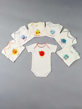 Băieți Fete Baby Body 7 Buc Unisex copii Nou-nascut Salopeta Lenjerie Maieu Bumbac Agent Haine Tinuta Jucărie Cadou Ambalate
