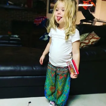 Băieți Fete Pantaloni de Vara 2019 Hippy Yoga Pantaloni Imprimate Bohemia Multicolor Pantaloni Harem Copii Jambiere Yoga Pantalon Fille 3-10Y