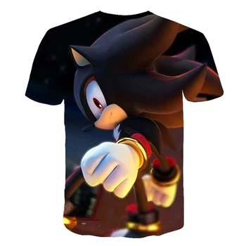 Băieții de Desene animate Sonic Ariciul tricou Copii, Negru Tricou Funny T-Shirt pentru Fete Copil T-Shirt pentru Copii Îmbrăcăminte 2020 Tee Topuri