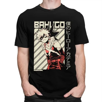 Bărbați Boku No Hero Academia Tricou de Bumbac cu Mânecă Scurtă Tricou Top O-gât de Agrement Anime Tricou Manga Katsuki Bakugo T-shirt Îmbrăcăminte
