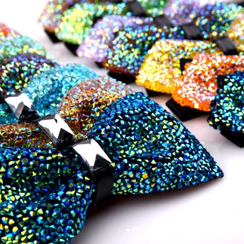 Bărbați de Lux Cristal de Diamant Bijuterie Papion Moda de Nunta, Accesorii de Petrecere gravatas Fulare Banchet de sex Masculin Papion Fluture