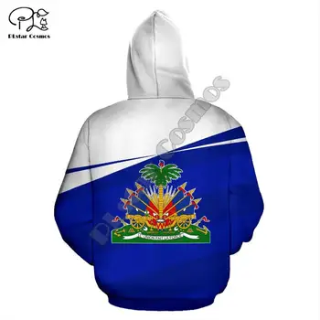 Bărbați Femei Haiti Caraibelor imprimare 3D Hanorace Amuzant steagul țării Tricou de Moda Hanorac cu Maneca Lunga Pulover unisex