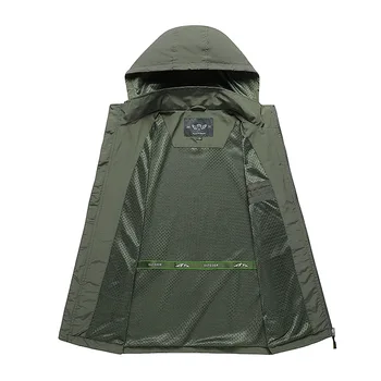 Bărbați Impermeabil Militar Tactic Softshell Jacket Om Windproof Armata soft shell Coat Canadiană Ploaie Capac Detașabil Canadiană