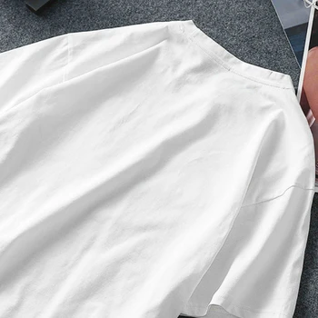Bărbați Mânecă Scurtă T-shirt-uri de Mari Dimensiuni 4XL Solid Colorat Simplu Ins Mens Supradimensionat Toate-meci la Modă Respirabil Liber Chic Ulzzang