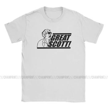 Bărbați T-Shirt Mare Scott Înapoi În Viitor Bumbac Tricouri Maneca Scurta Marty Mcfly Și Doc Brown Science-Fiction Turnul Cu Ceas Tricouri