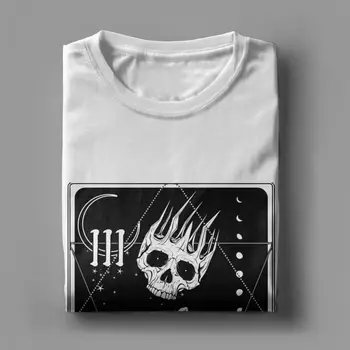 Bărbați Împărăteasa Carte de Tarot Skull T Shirt Schelet de Groază Întunecată Goth Bumbac Topuri cu Maneci Scurte Tricou Tricou Imprimat