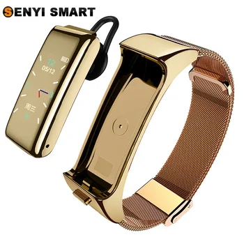 Bărbați și femei cu cască Bluetooth ecran color brățară inteligent de sport multi-funcția de apel de două-in-one separate ceas inteligent