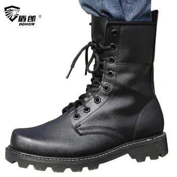 Bărbații Militare Tactice Cizme De Toamna Din Piele Neagră Forță Specială Botas Glezna Cizme De Luptă Siguranță Pantofi De Lucru Armată Motorcyble Cizme