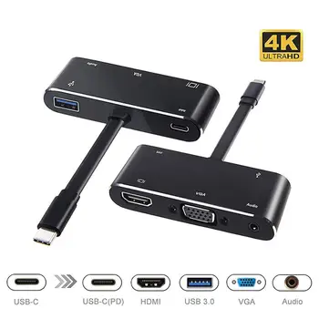 C USB HUB 3.5 Audio pentru HDMI VGA USB 3.0 Adapter, Dex Stație pentru Samsung S8 S9 S10 Plus Nota 8 Pentru Nintendo Comutator MacBook Pro/Air