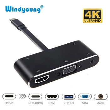 C USB HUB 3.5 Audio pentru HDMI VGA USB 3.0 Adapter, Dex Stație pentru Samsung S8 S9 S10 Plus Nota 8 Pentru Nintendo Comutator MacBook Pro/Air