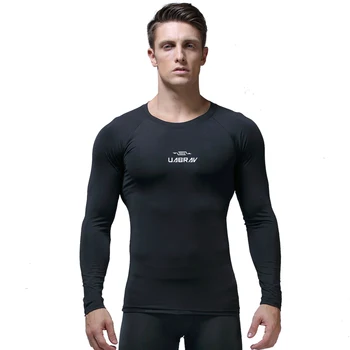 C088-Antrenament fitness barbati tricou maneca Scurta barbati termică musculare culturism purta compresie Elastică Subțire exercițiu de îmbrăcăminte