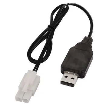 Cablu de carga USB para coche RC 9.6 V 200mA 0,50 M, Negru