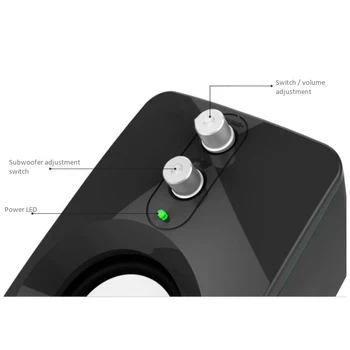 Cablu Difuzor Stereo 3D USB Mini Combinație Multimedia Subwoofer Difuzor pentru PC/Laptop/Telefon Inteligent
