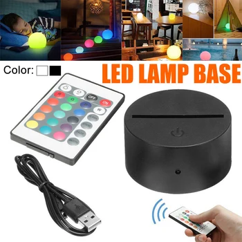 Cadou de Blocare Led lampa de bază Atingeți comutatorul Modern, Cablu USB Telecomanda Lumina de Noapte Acril 3D Led lampă de noapte Asamblate de Bază