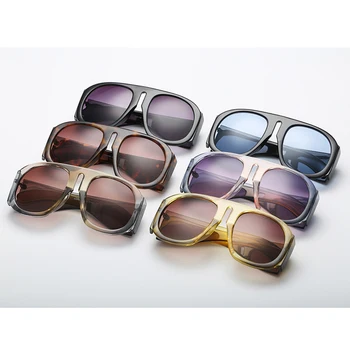 Cadru mare pilot de sex Feminin de ochelari de Soare Fashion Brand de Lux clar ochelari de Soare Barbati supradimensionat ochelari de soare pentru femei de vară pentru bărbați