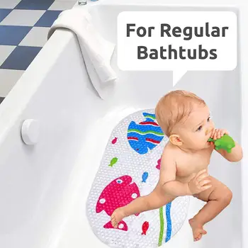 Cadă de baie pentru copii Baie Mat Non-Alunecare pentru Cada de Copii Anti-Bacteriene,Ftalat Gratuit,Latex și Mașină de spălat Desene animate Covoare Model Mate