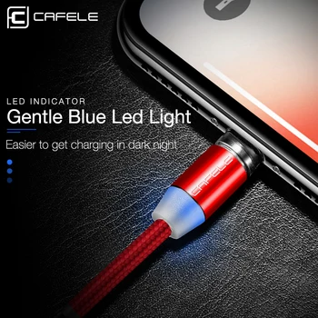 Cafele Magnetic USB Cablu Micro USB Încărcător LED Cabluri din Nylon Impletit ForHuawei Xiaomi Telefon Mobil de Încărcare Fir cu LED-uri Lumina