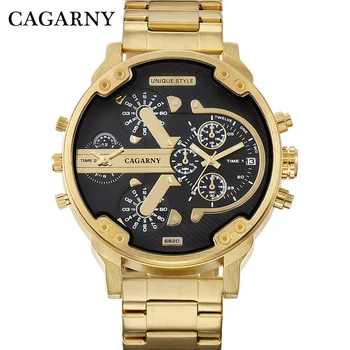 CAGARNY Brand Bărbați Ceas Multifunctional de afaceri impermeabil de cauzalitate Cuarț ceas din Oțel cadou relogio masculino hombre reloj