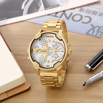 CAGARNY Brand Bărbați Ceas Multifunctional de afaceri impermeabil de cauzalitate Cuarț ceas din Oțel cadou relogio masculino hombre reloj