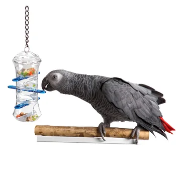 CAITEC Papagal Jucării Împinge și Trage Interactive Trata Titularul Musca Rezistent Căutând Pasărea Jucărie pentru Mediu pentru a Mari Dimensiunea Papagali