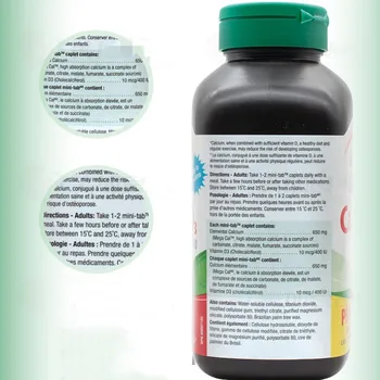 Calciu + Vitamina D3 Complex Comprimate Citrat De Calciu Familia 120 De Suplimente De Calciu 5 Grele Surse De Calciu Bună Absorbție
