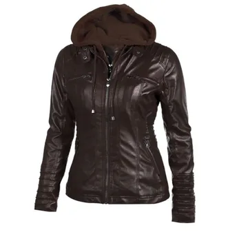 Caldă de Toamnă și de Iarnă pentru femei geaca de piele cu fermoar motocicleta jacheta de piele scurt paragraf PU jacheta de mari dimensiuni haina 3XL