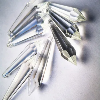 Calitate de Top 20buc 62mm Cristal Prisme sloi de gheață Scade Pandantive Suspendate (gratuit inele) pentru Candelabru Piese Accesorii pentru perdele