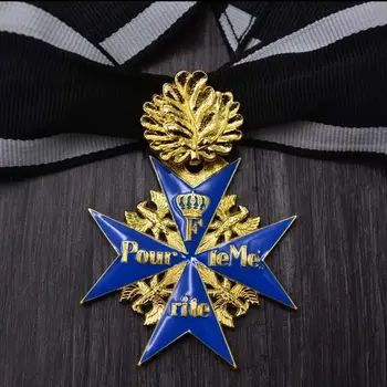 Calitate de Top Deutsches Prusia Albastru Max Pour le Merite cu Frunze de Stejar de Aur Medalia Insigna