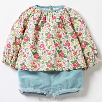 Calitate din Bumbac, Tricou cu Maneci Lungi, Pantaloni de Catifea Fetita Haine Seturi 2pc Copii Costume de Brand Nou Bebe Fete Tinuta
