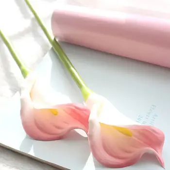 Calla Lily Simulare de Flori de Zantedeschia Longibracteata Decor Gradina Flori Artificiale 7Pcs Tesatura Vaza
