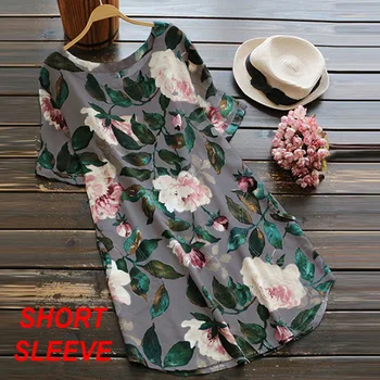 Camasa cu Maneci scurte Rochie 2019 Vara Print Boho Rochii de Plajă pentru Femei Casual florale Rochie a-line Mini Plus Dimensiune 5XL Vestidos