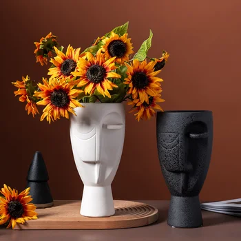 Camera De Zi De Decorare Ceramică Vaze De Flori Decor Acasă Nordic Decorare Casa Albă Față Vaza Creativitatea Abstract Vaze