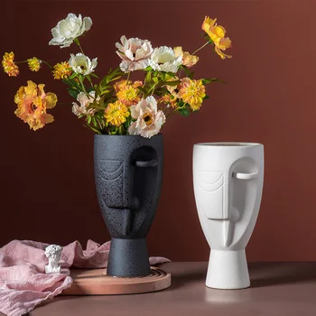 Camera De Zi De Decorare Ceramică Vaze De Flori Decor Acasă Nordic Decorare Casa Albă Față Vaza Creativitatea Abstract Vaze