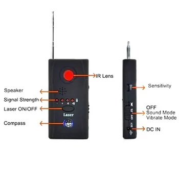 Camera Wireless GSM Dispozitiv Audio Bug Finder Semnal GPS Obiectiv RF Detector de Urmărire CC308+ LHB99