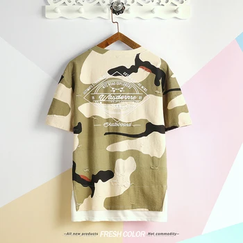 Camuflaj Tricou primavara Barbati design de Tricou Tactice Camuflaj mens T-shirt masculina tricou Militar rupt tricou