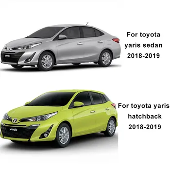 Cap negru lumina acoperire Pentru Toyota Yaris hatchback sedan 2018 ABS piese auto Lampa Hote Pentru toyota yaris accesorii 2019 YCSUNZ