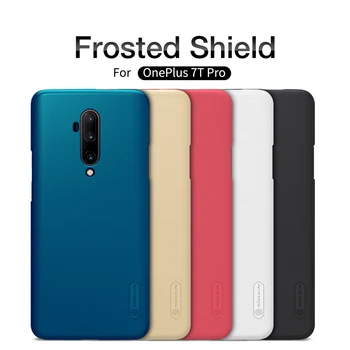 Capac pentru OnePlus 7T Pro Caz Nillkin Super Frosted Shield Greu PC-ul Negru Capac Spate Protector Telefon Caz pentru OnePlus7T
