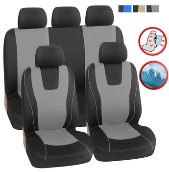Car Seat Cover Set Universal Auto Huse Auto pentru Skoda Fabia 1 3 Rapid Spaceback 2017 Roomster Yeti 2020 Vehicul Scaun Protector