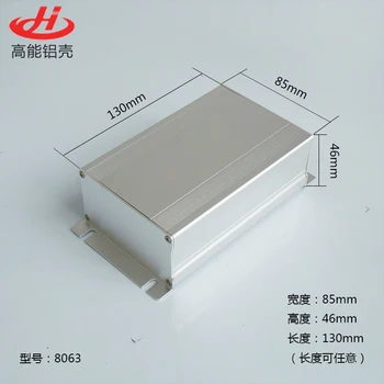 Carcasa din aluminiu Cutie de disipare a Căldurii PCB Instrument Cutie DIY Proiect Electronic Caz 85mm*46mm*130mm 8063