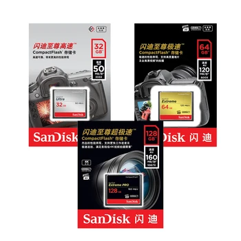Card de Memorie SanDisk CF 16GB card PRO extreme 32GB de Mare Viteză 64GB compact flash card pentru DSLR si camera Video HD 128GB