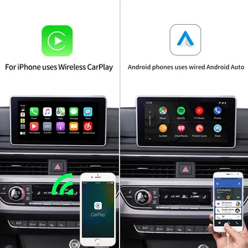 Carlinkit Decodor 2.0 Pentru AUDI A4 A5 S4 Q5 NON MMI Pentru Apple CarPlay, Android Multimedia iPhone Android cu Fir Wireless Kit Oglinda