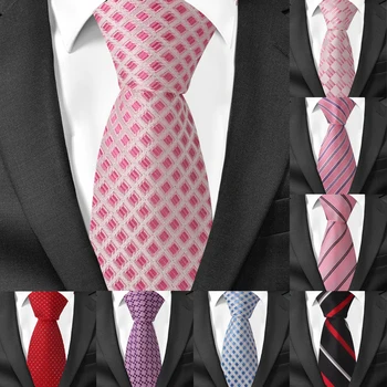 Carouri cu Dungi Cravate de Mătase Cravate Pentru Bărbați Țesături Jacquard Mens Cravata de Afaceri Costume de Partid Gât Cravată Gravata 7,5 cm Lățime Corbatas