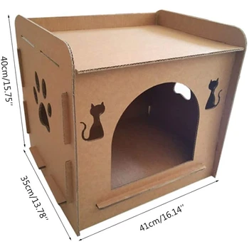 Casa De Pisică Pisoi Casa În Formă De Cuib De Carton Ondulat Pat Pisica Delicată