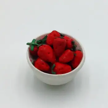 Casa de păpuși în Miniatură-Un Castron de Căpșuni în Scara 12 Accesoriu de Bucătărie