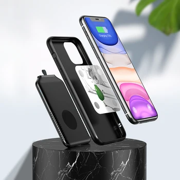 CASEIER Magnetic Power Bank de Încărcare Wireless Pentru iPhone Samsung Kickstand Inel Mini Încărcător Portabil Powerbank Încărcător Puternic