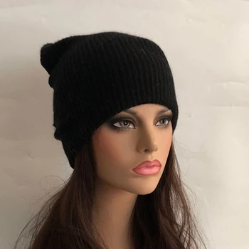 Casual de Iarna noi Lână Pălărie Solid simplu blana de Iepure Beanie Hat pentru Femei de Iarnă Chelioși Cald Gravity Falls Capac Gorros Capac de sex Feminin