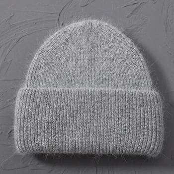 Casual pentru Femei Pălării de Lână Cașmir Căciuli Tricotate de Toamna Iarna Nou Brand de Trei Ori mai Gros 2020 Tricotate Fete Chelioși Căciuli